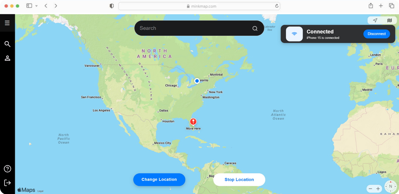 MinkMap UI Mockup